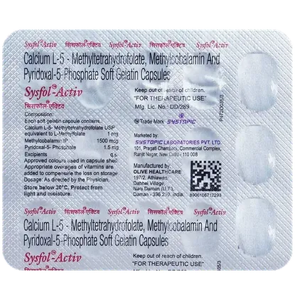 sysfol activ capsule 15's